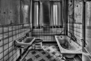 room, bathroom, interior, bath, indoor, black and white, old, gray room, gray bathroom, gray interior, room, bathroom, bathroom, bathroom, bathroom, bathroom, old